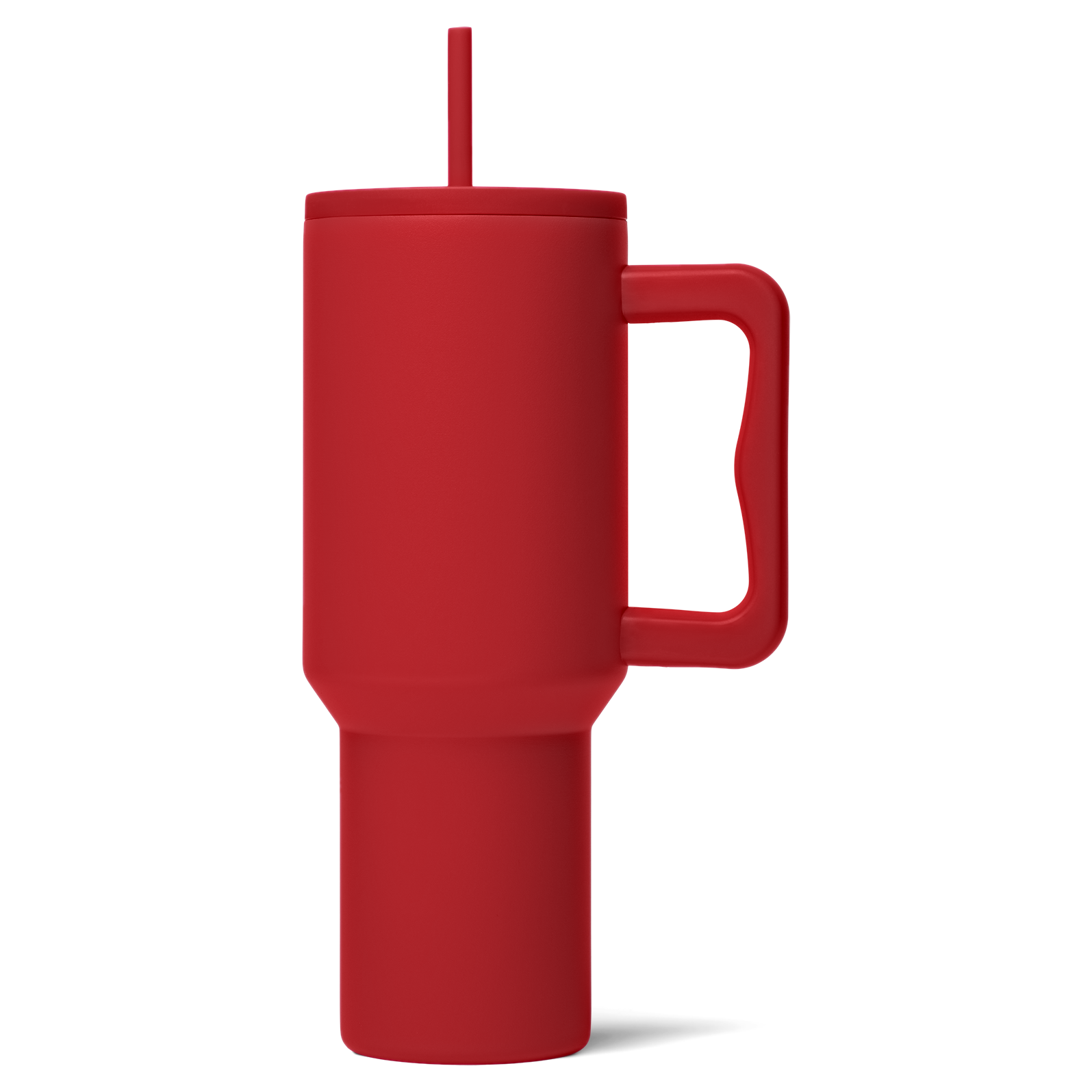 Mega Tumbler 40 oz (new lid) in red — front view